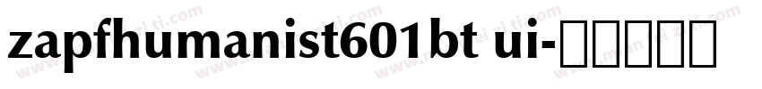 zapfhumanist601bt ui字体转换